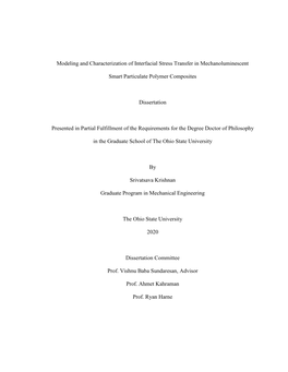 Modeling and Characterization of Interfacial Stress Transfer in Mechanoluminescent