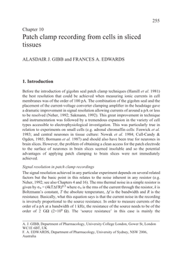 Patch Clamp Recording from Cells in Sliced Tissues