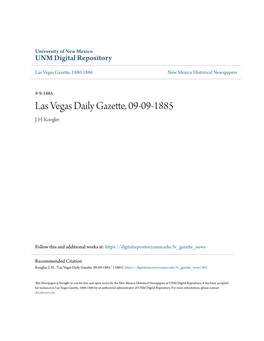 Las Vegas Daily Gazette, 09-09-1885 J