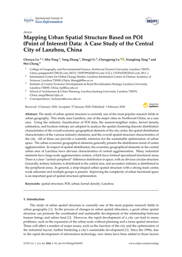 Mapping Urban Spatial Structure Based on POI (Point of Interest) Data: a Case Study of the Central City of Lanzhou, China