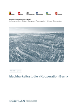 Machbarkeitsstudie Kooperation Bern Synthese