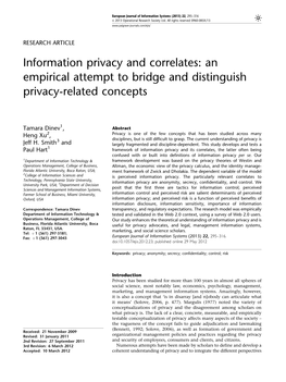 An Empirical Attempt to Bridge and Distinguish Privacy-Related Concepts