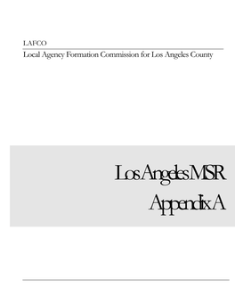 Los Angeles MSR Appendix A