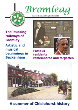 Bromleag Volume 2: Issue 39 September 2016