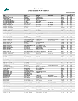 Localidades Participantes Actualizado 7/12/2019