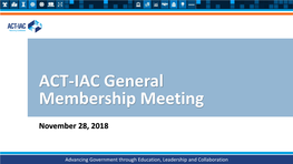 ACT-IAC General Membership Meeting