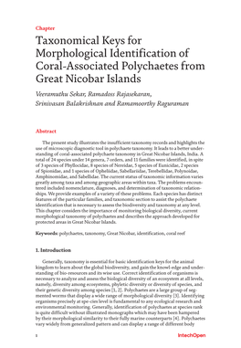 Taxonomical Keys for Morphological Identification of Coral-Associated