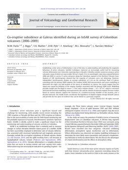 Co-Eruptive Subsidence at Galeras Identified During An