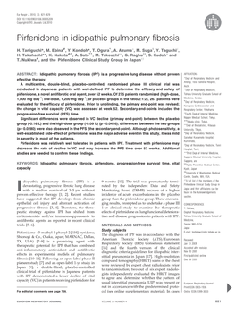 Pirfenidone in Idiopathic Pulmonary Fibrosis