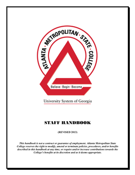 Staff Handbook