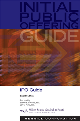 Guide to the Initial Public Offering