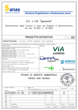 Progetto Definitivo Progettazione: Ati Via - Lotti - Sering - Vdp - Breng