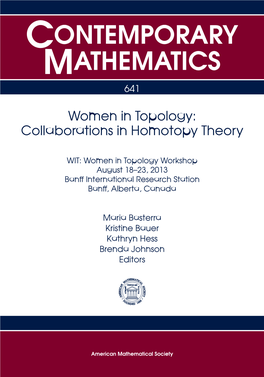 Women in Topology: Collaborations in Homotopy Theory