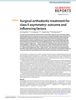 Surgical-Orthodontic Treatment for Class II Asymmetry