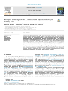 Biological Reference Points for Atlantic Surfclam (Spisula Solidissima) in Warming Seas