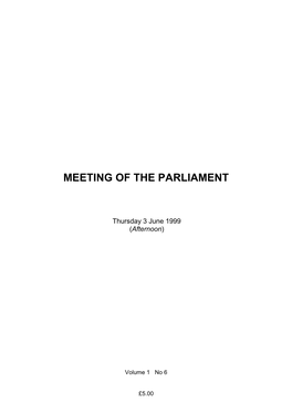 Meeting of the Parliament