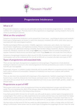 Progesterone Intolerance