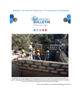 HRRP Bulletin Housing Recovery and Reconstruction Platform, Nepal