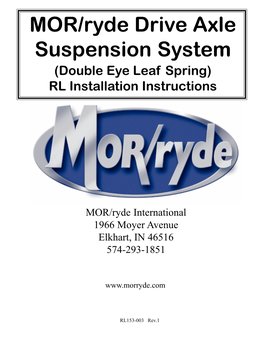 (Double Eye Leaf Spring) RL Installation Instructions