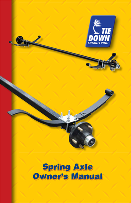 Leaf Spring Axle Owners Manual