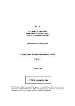 Islam and International Relations and Ideological Underpinning of Muslim Political View and Conduct for Those Who Are Interested in the Field