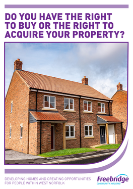 Do You Have the Right to Buy Or the Right to Acquire Your Property?