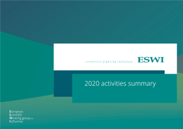 2020 Activities Summary