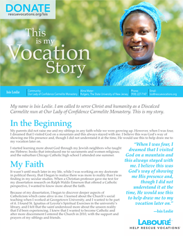 My Vocation Story