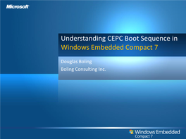 Understanding CEPC Boot Sequence in Windows Embedded Compact 7