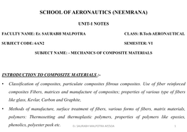 Mechanics & Composite Material