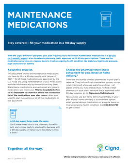 Maintenance Medications