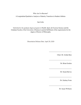 Who Am I to Become? a Longitudinal Qualitative Analysis of Identity Transition in Student Athletes