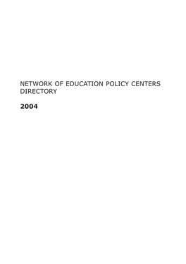 Network of Education Policy Centers Directory