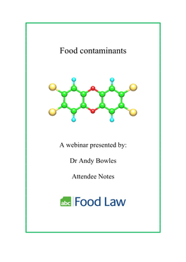 Food Contaminants