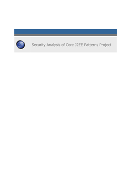 Security Analysis of Core J2EE Patterns Project