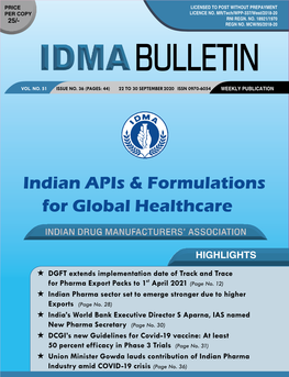 Indian Apis & Formulations for Global Healthcare