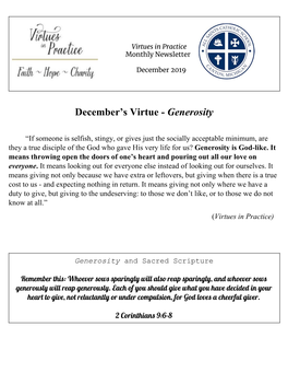 December's Virtue