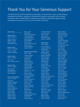 Acknowledgement of Contributors