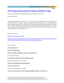 Liang Sicheng and the Temple of Buddha's Light