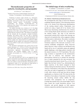 Thermodynamic Properties of Antlerite, Brochantite, And