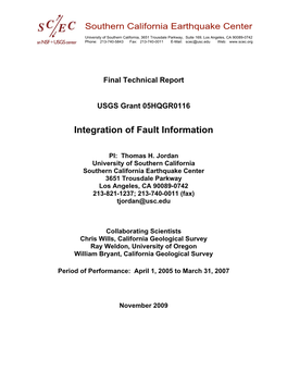 Integration of Fault Information