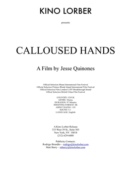 Calloused Hands