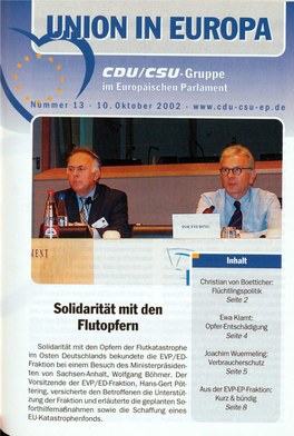 UID 2002 Nr. 32 Beilage: Union in Europa Nr. 13, Union in Deutschland