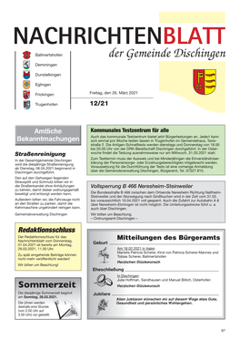 Der Gemeinde Dischingen Demmingen