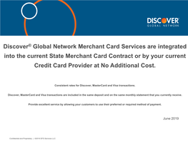 Discover® Global Network Merchant Card Services Are