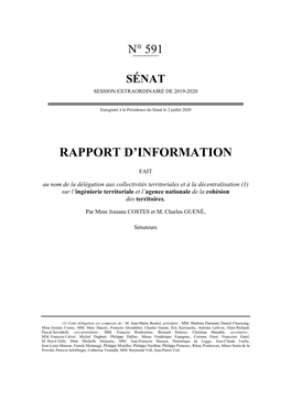 Rapport D'information N° 471 (2008-2009) De M