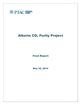 Alberta CO2 Purity Project