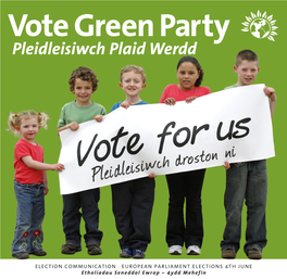 Pleidleisiwch Plaid Werddelections 4Th June