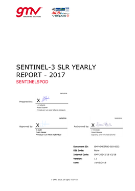 Sentinel-3 Slr Yearly Report - 2017 Sentinelspod