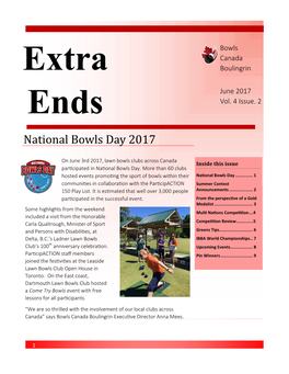 National Bowls Day 2017